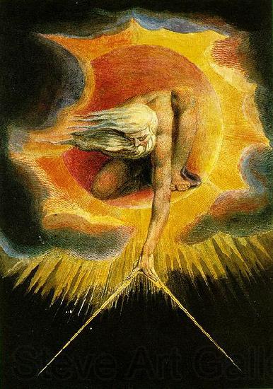 William Blake Blake's Ancient of Days. Norge oil painting art